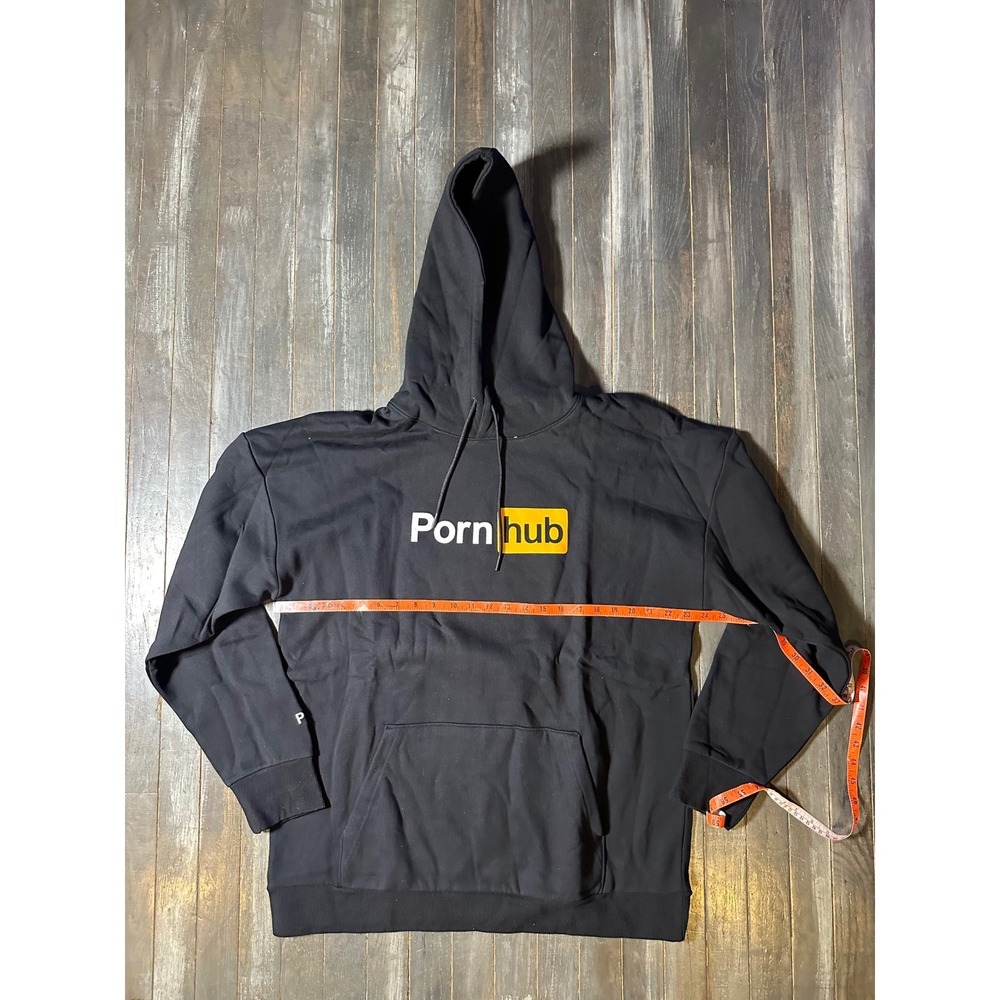 Pornhub Official Logo Hoodie Black Mens Sweatshirt Streetwear